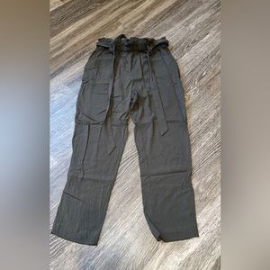 Pants with built in belt